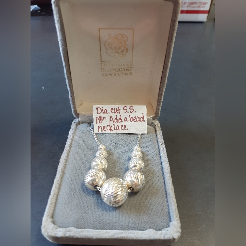 Adda brand Vintage Sterling Silver add a bead necklace